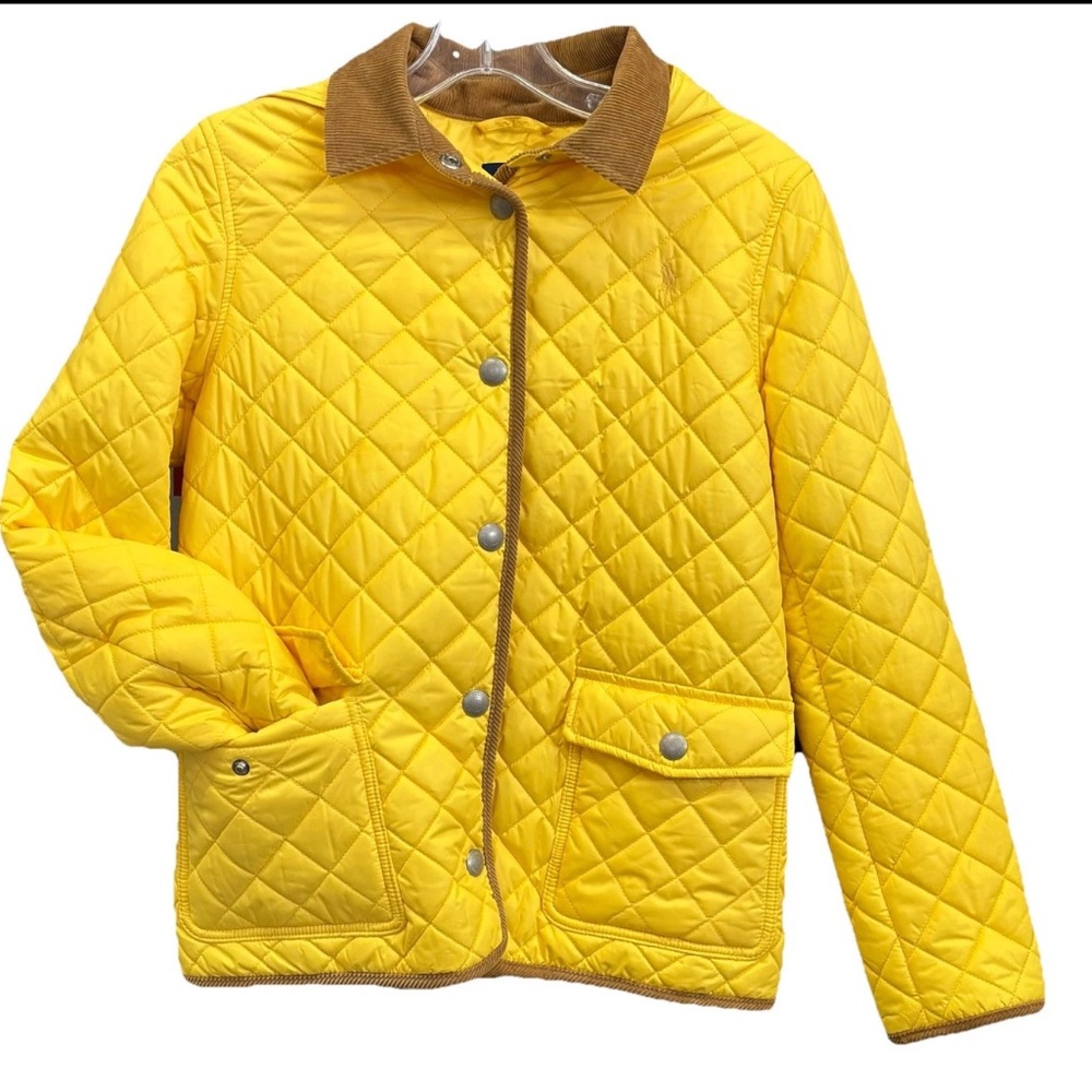 Ralph Lauren Polo Quilted Jacket Girl’s Size Large 14/16 Yellow